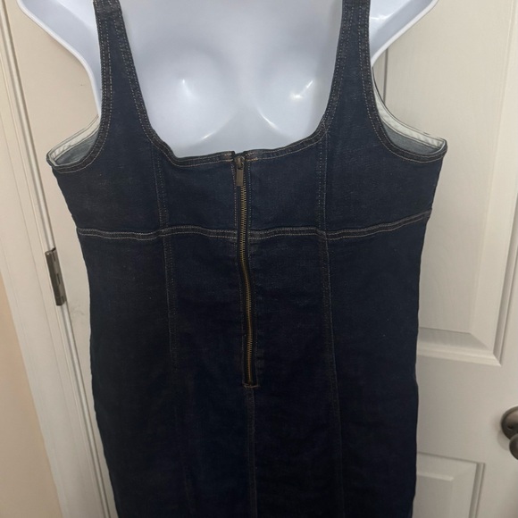 Elegant Dark Blue Denim Dress XL NWT NEW - Picture 5 of 11